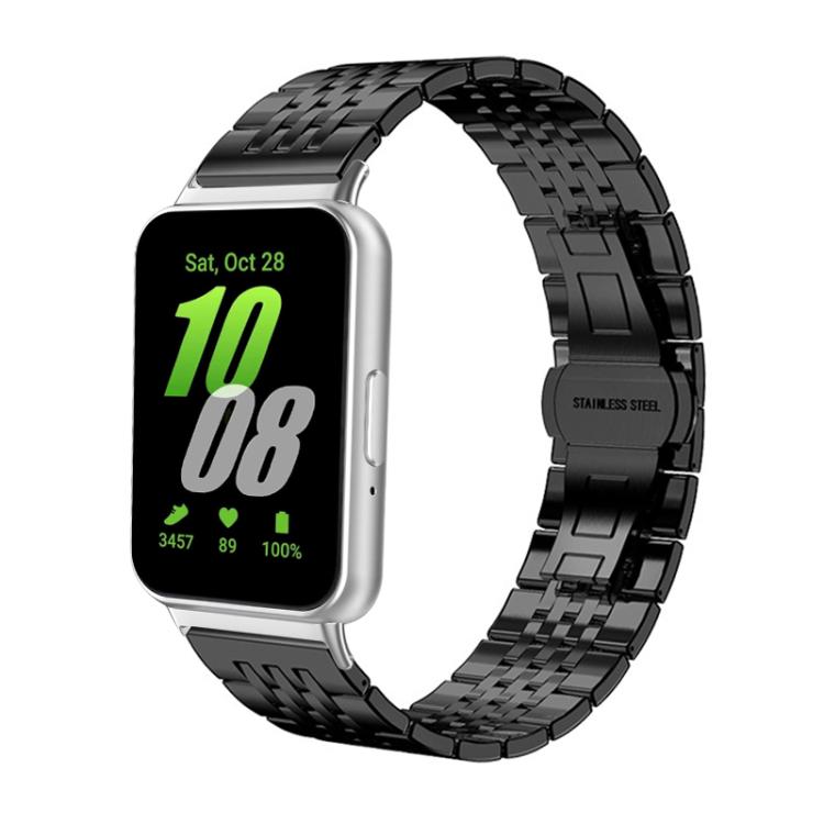 For Samsung Galaxy Fit3 SM-R390 xDfind Seven-bead Solid Stainless Steel Watch Band