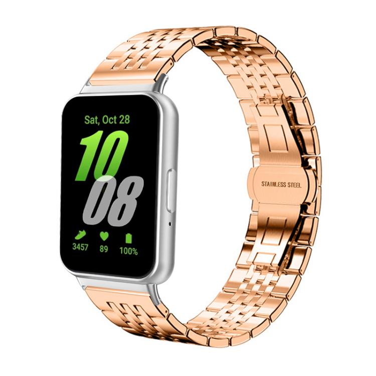 For Samsung Galaxy Fit3 SM-R390 xDfind Seven-bead Solid Stainless Steel Watch Band