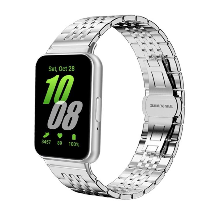 For Samsung Galaxy Fit3 SM-R390 xDfind Seven-bead Solid Stainless Steel Watch Band