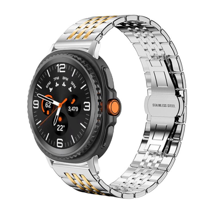 For Samsung Galaxy Watch8 / Wacth8 Classic xDfind Seven-bead Solid Stainless Steel Watch Band