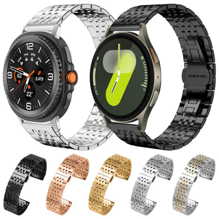 For Samsung Galaxy Fit3 SM-R390 xDfind Seven-bead Solid Stainless Steel Watch Band