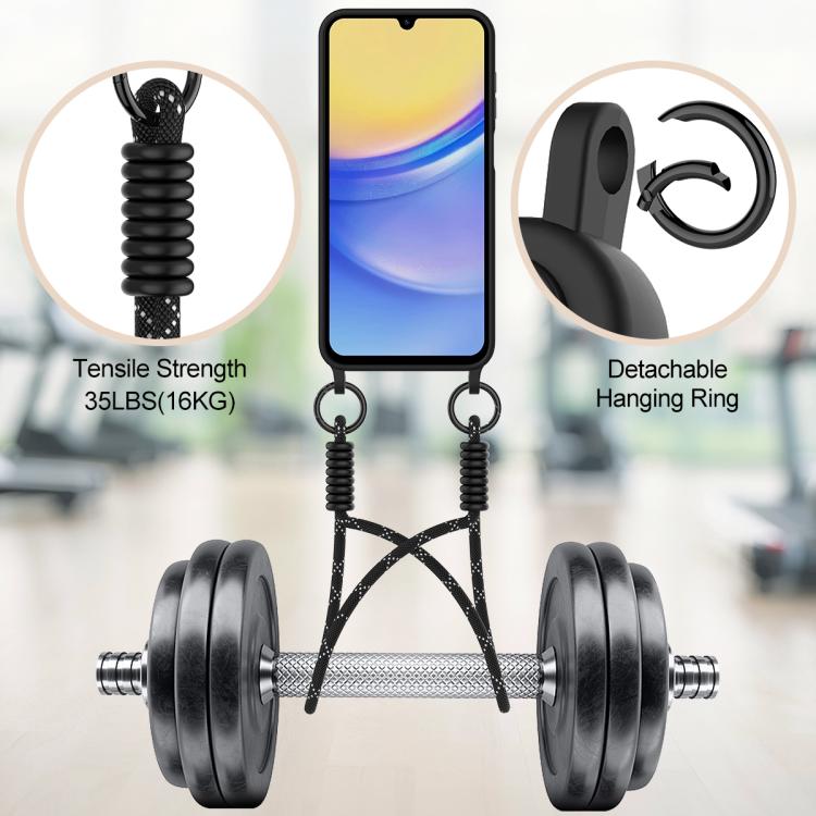 For Samsung Galaxy A24 4G Integrated Card Bag Solid Color Liquid Silicone Phone Case Gen2 with Short Lanyard