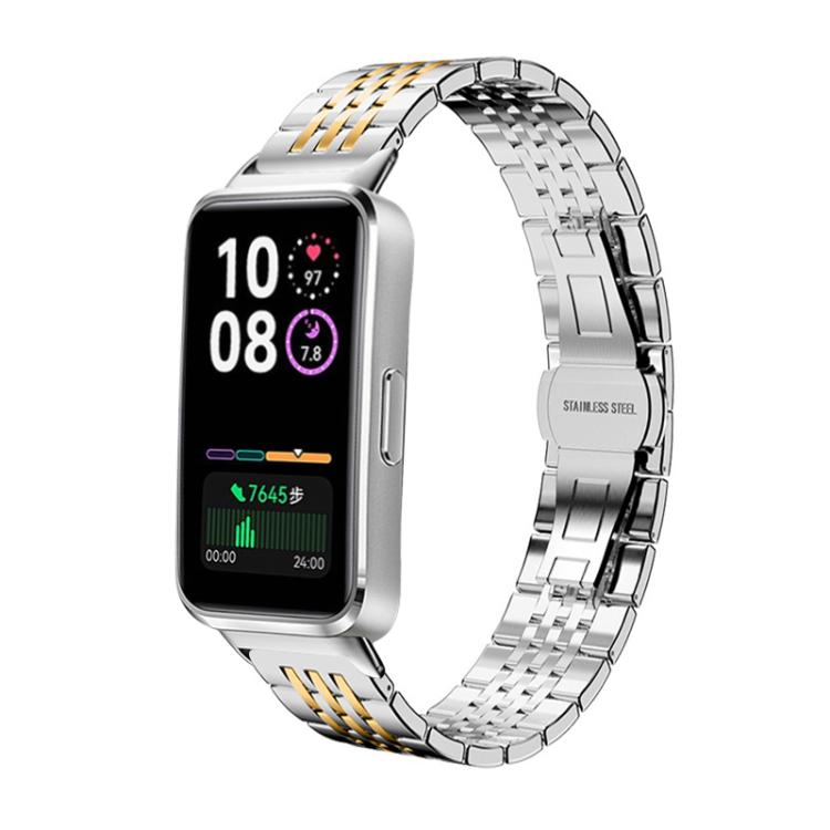For Huawei Band 10 / 9 / 8 14mm xDfind Seven-bead Solid Stainless Steel Watch Band