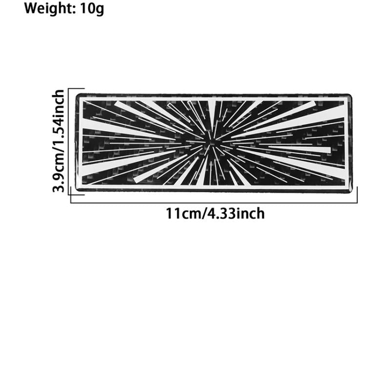 Car Tail Carbon Fiber Decorative Sticker, Type:A