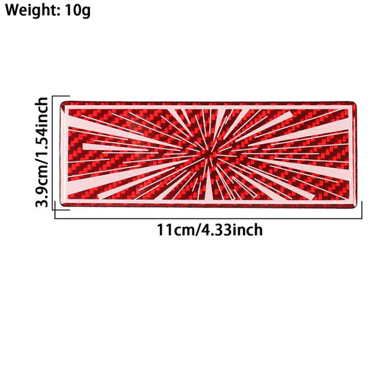 Car Tail Carbon Fiber Decorative Sticker, Type:A