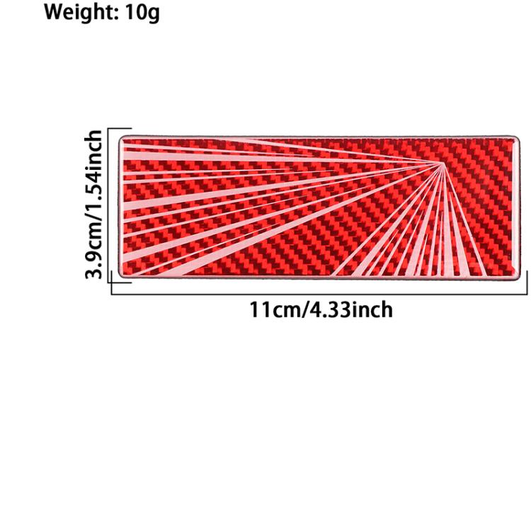 Car Tail Carbon Fiber Decorative Sticker, Type:B