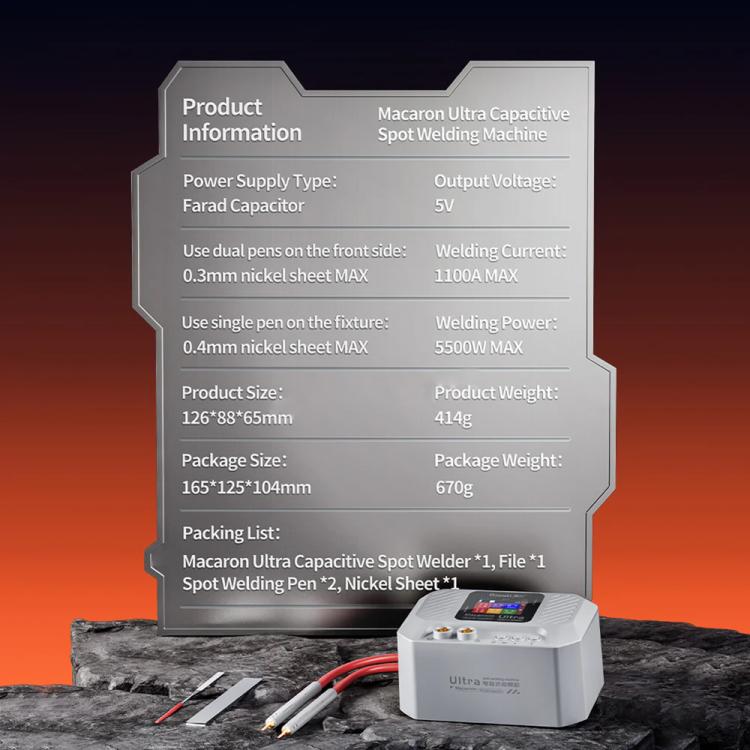 Qianli Macaron Ultra Capacitive Battery Spot Welding Machine for 0.1-0.4mm Thick Nickel Sheet, Plug:EU Plug