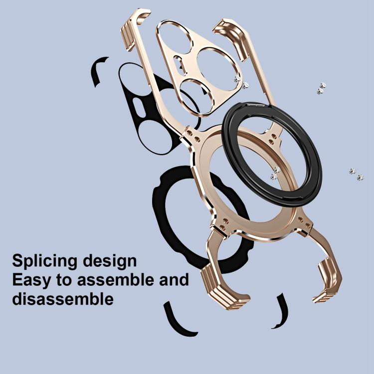 For Huawei Pura 80 Pro+ Mechanical Arm Borderless MagSafe Holder Metal Phone Case