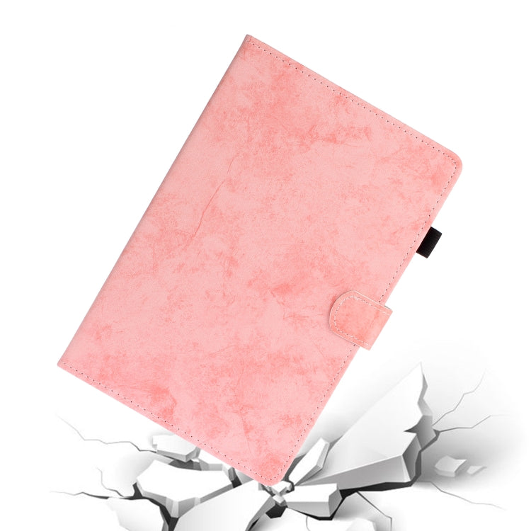 For Samsung Galaxy Tab S8 / Galaxy Tab S7 11.0 T870 Marble Style Cloth Texture Leather Case with Bracket & Card Slot & Pen Slot & Anti Skid Strip