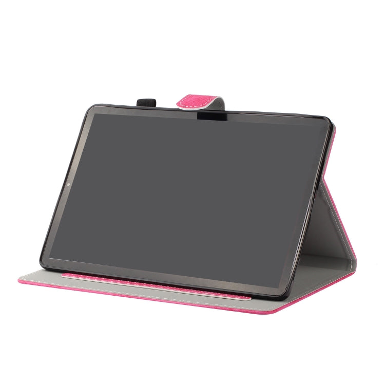 For Samsung Galaxy Tab S8 / Galaxy Tab S7 11.0 T870 Marble Style Cloth Texture Leather Case with Bracket & Card Slot & Pen Slot & Anti Skid Strip