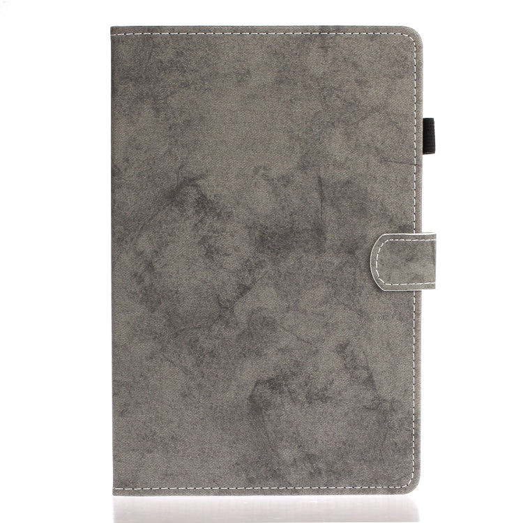 For Samsung Galaxy Tab S8 / Galaxy Tab S7 11.0 T870 Marble Style Cloth Texture Leather Case with Bracket & Card Slot & Pen Slot & Anti Skid Strip