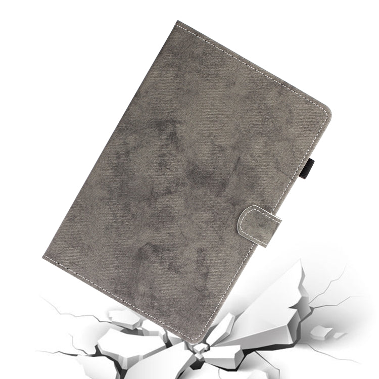 For Samsung Galaxy Tab S8 / Galaxy Tab S7 11.0 T870 Marble Style Cloth Texture Leather Case with Bracket & Card Slot & Pen Slot & Anti Skid Strip