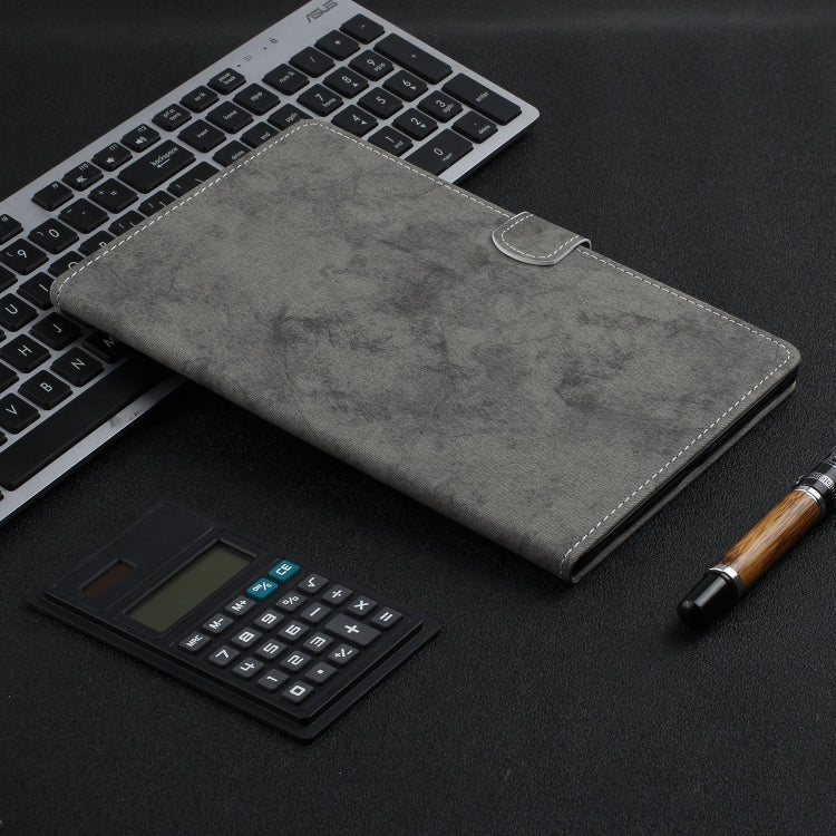 For Samsung Galaxy Tab S8 / Galaxy Tab S7 11.0 T870 Marble Style Cloth Texture Leather Case with Bracket & Card Slot & Pen Slot & Anti Skid Strip