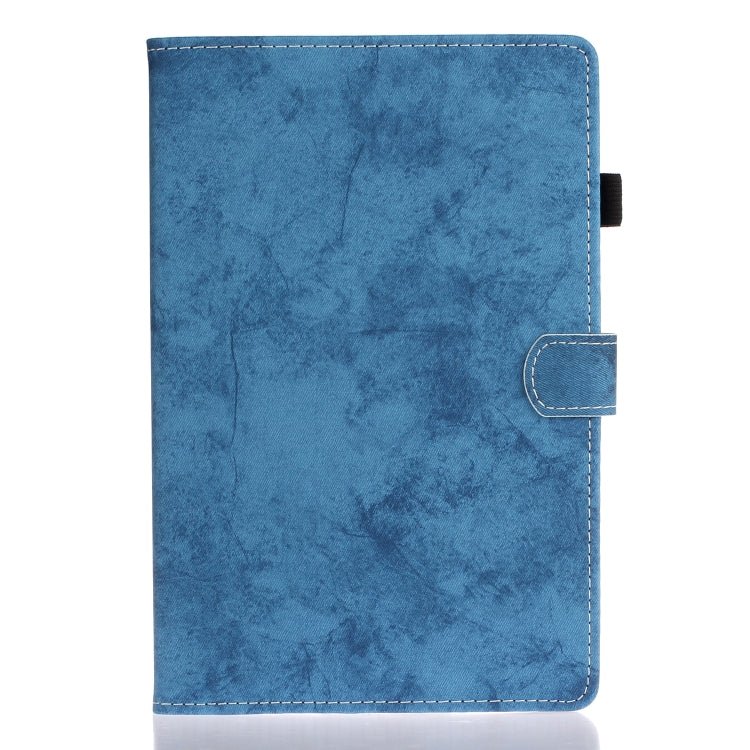For Samsung Galaxy Tab S8 / Galaxy Tab S7 11.0 T870 Marble Style Cloth Texture Leather Case with Bracket & Card Slot & Pen Slot & Anti Skid Strip