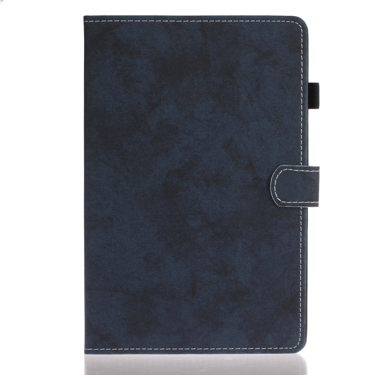 For Samsung Galaxy Tab S8 / Galaxy Tab S7 11.0 T870 Marble Style Cloth Texture Leather Case with Bracket & Card Slot & Pen Slot & Anti Skid Strip