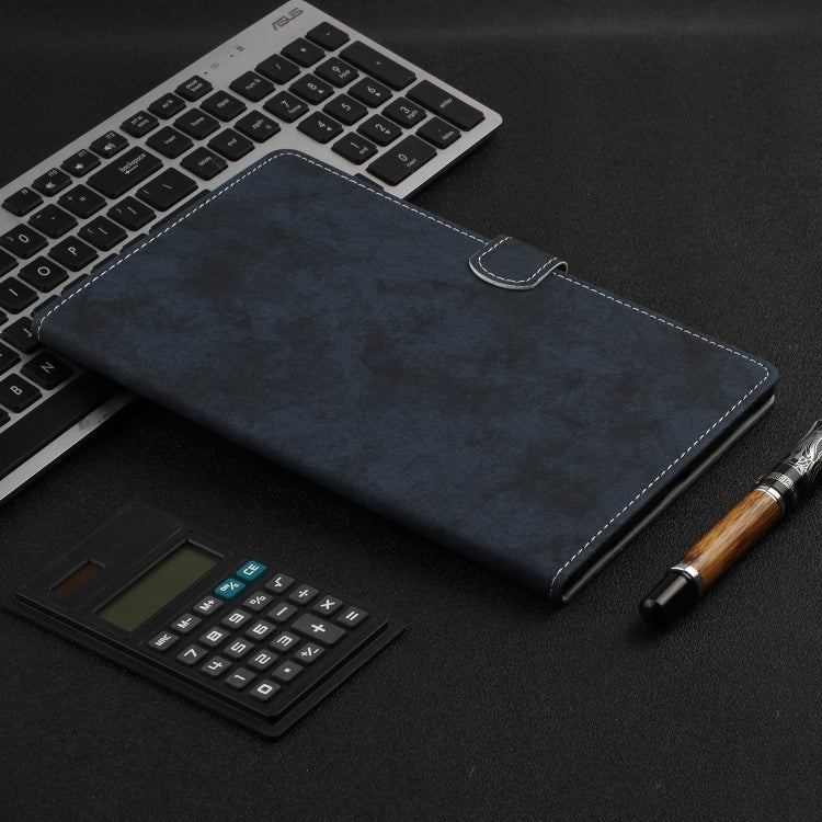 For Samsung Galaxy Tab S8 / Galaxy Tab S7 11.0 T870 Marble Style Cloth Texture Leather Case with Bracket & Card Slot & Pen Slot & Anti Skid Strip