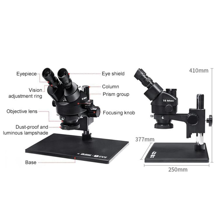 YCS 1S Max Large Base 7-45X Trinocular Microscope