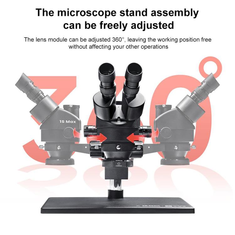 YCS 1S Max Large Base 7-45X Trinocular Microscope