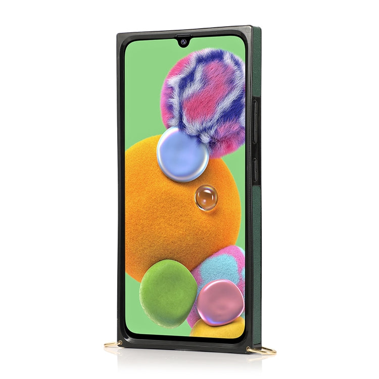For Samsung Galaxy A90 5G Wrist Strap PU+TPU Shockproof Protective Case with Crossbody Lanyard & Holder & Card Slot