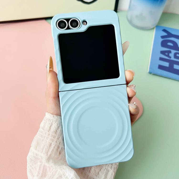 For Samsung Galaxy Z Flip7 FE /6 /5 Wave Texture MagSafe Skin Feel PC Phone Case