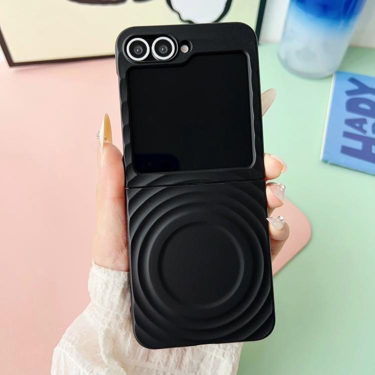 For Samsung Galaxy Z Flip7 FE /6 /5 Wave Texture MagSafe Skin Feel PC Phone Case
