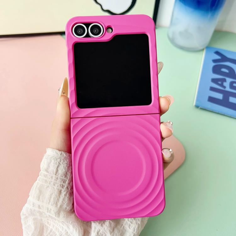 For Samsung Galaxy Z Flip7 FE /6 /5 Wave Texture MagSafe Skin Feel PC Phone Case