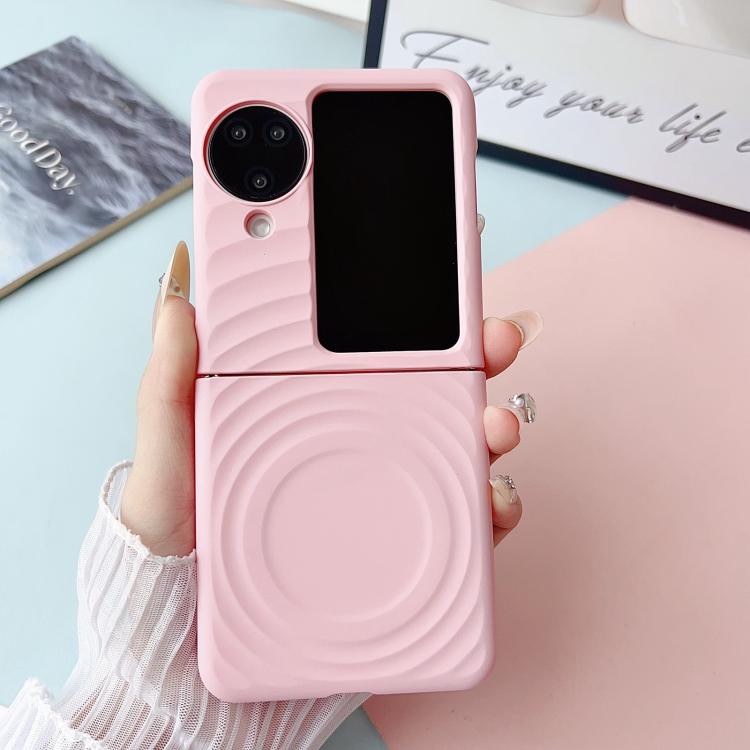 For OPPO Find N3 Flip Wave Texture MagSafe Skin Feel PC Phone Case