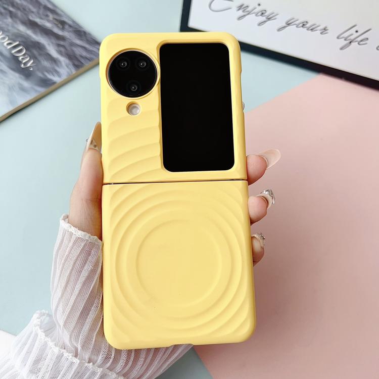 For OPPO Find N3 Flip Wave Texture MagSafe Skin Feel PC Phone Case