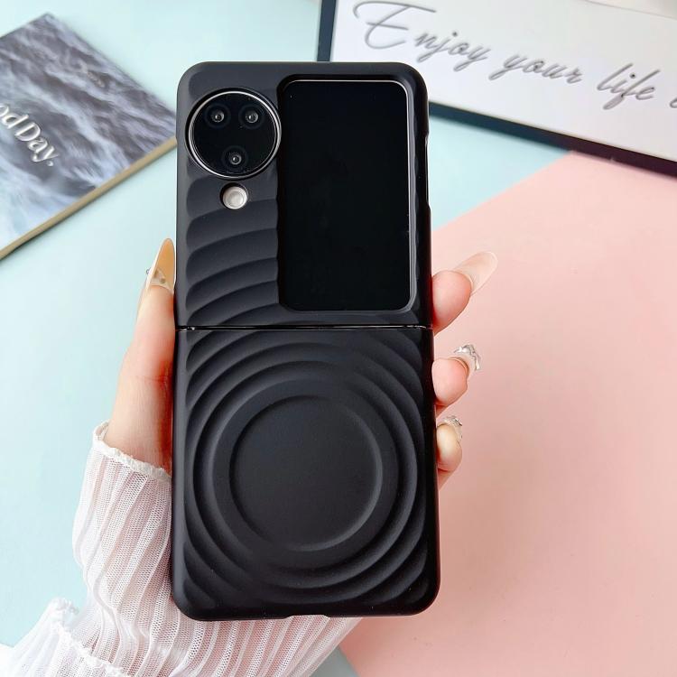 For OPPO Find N3 Flip Wave Texture MagSafe Skin Feel PC Phone Case