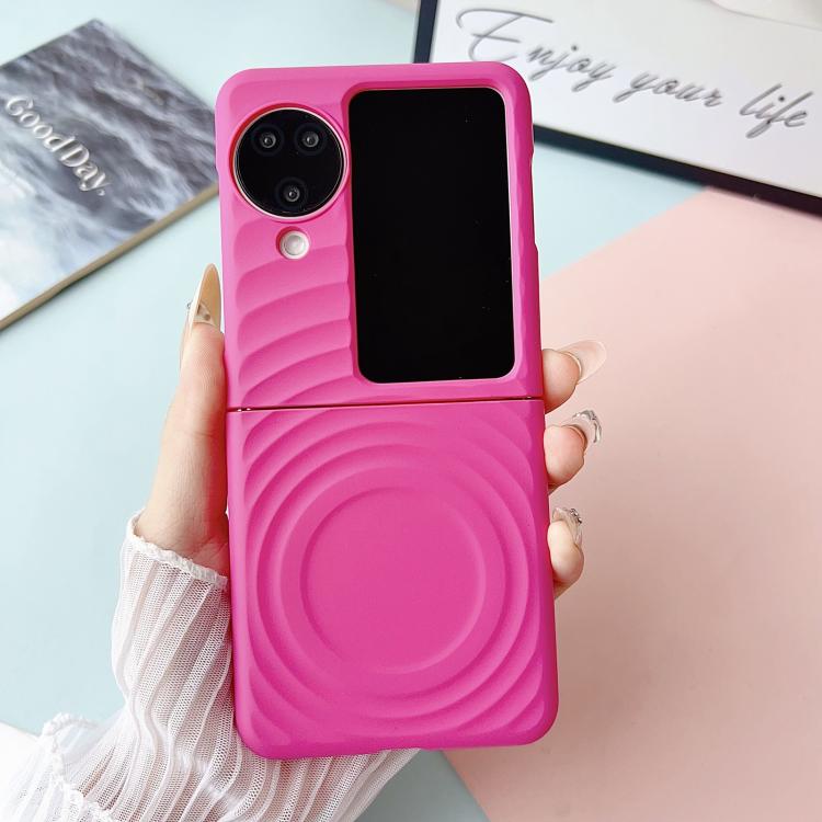 For OPPO Find N3 Flip Wave Texture MagSafe Skin Feel PC Phone Case