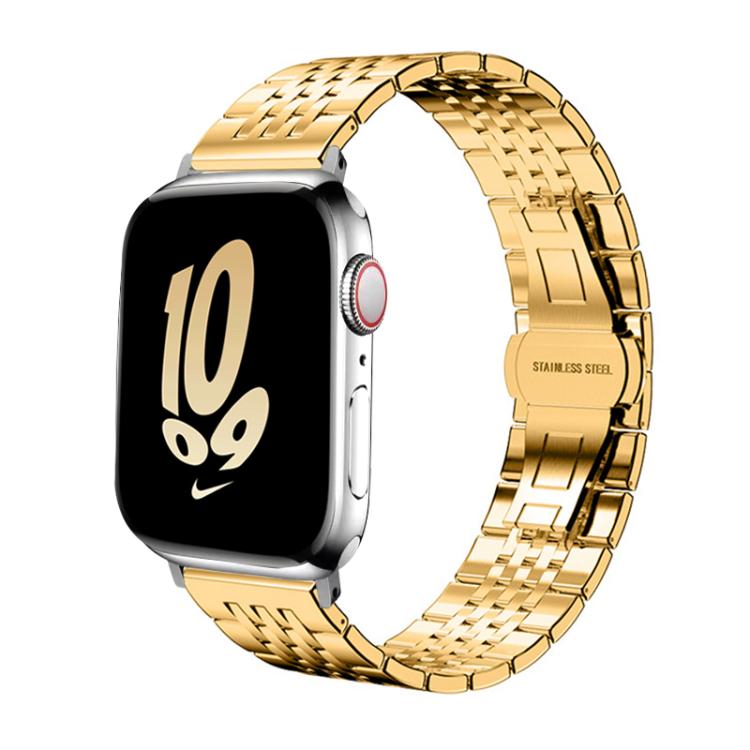 For Apple Watch 42 / 44 / 45 / 46 / 49mm 22mm xDfind Seven-bead Solid Stainless Steel Watch Band