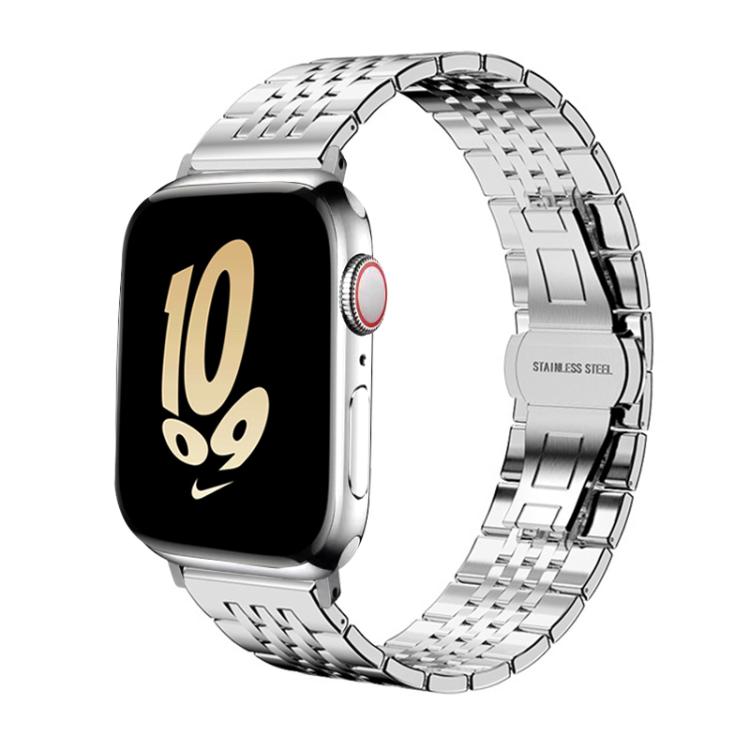 For Apple Watch 38 / 40 / 41 / S10 42mm 20mm xDfind Seven-bead Solid Stainless Steel Watch Band