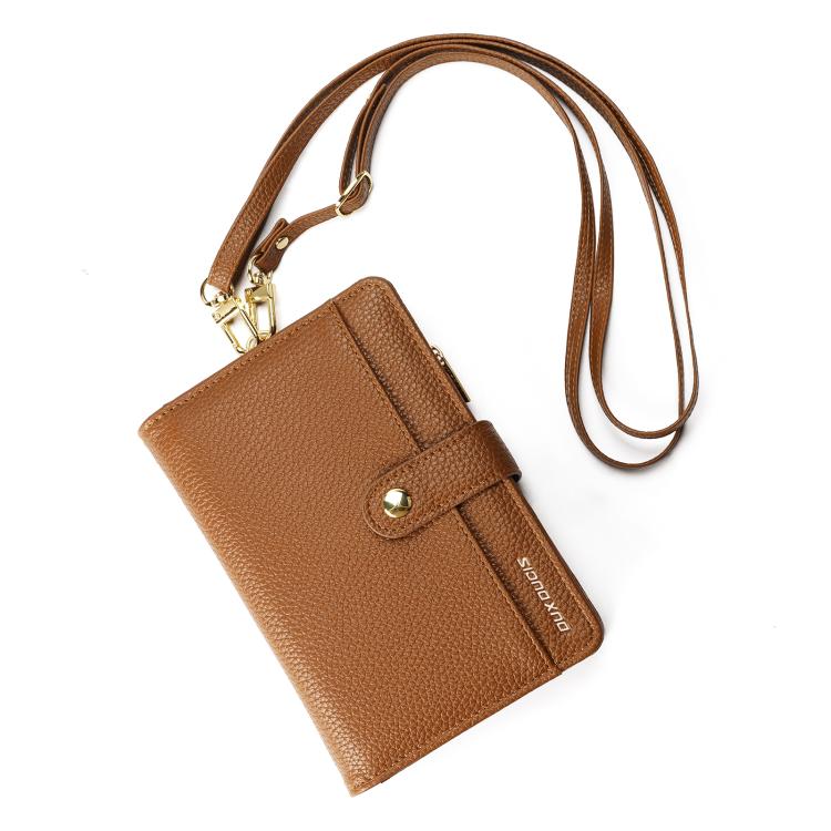 DUX DUCIS PU Leather RFID Multi-card Wallet with Lanyard