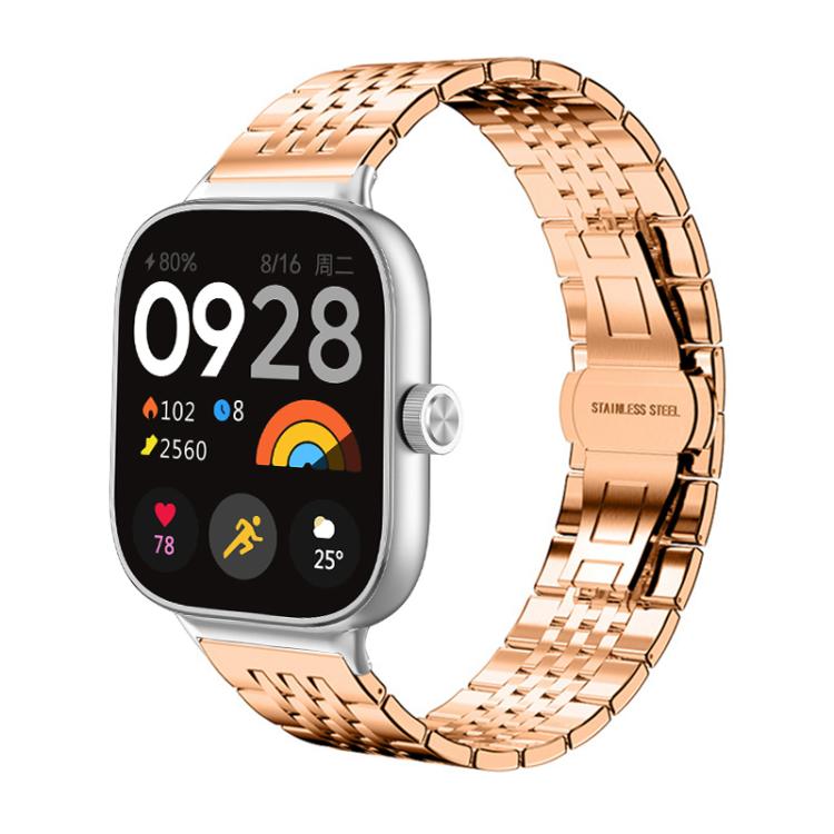 For Xiaomi Band 10 Pro / 9 Pro / Redmi Watch 6 xDfind Seven-bead Solid Stainless Steel Watch Band