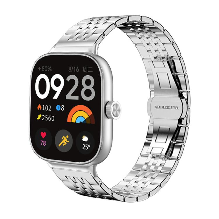 For Xiaomi Band 10 Pro / 9 Pro / Redmi Watch 6 xDfind Seven-bead Solid Stainless Steel Watch Band