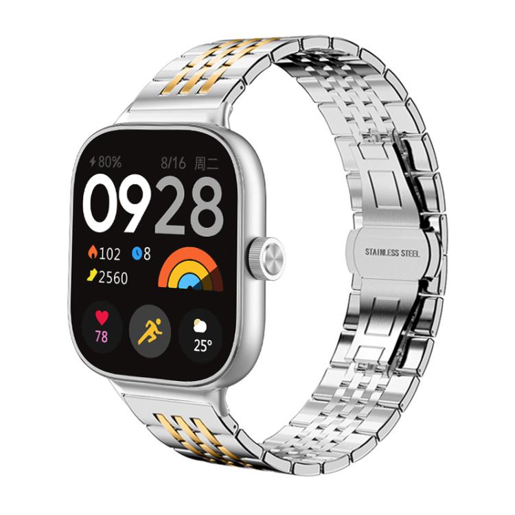 For Xiaomi Band 10 Pro / 9 Pro / Redmi Watch 6 xDfind Seven-bead Solid Stainless Steel Watch Band