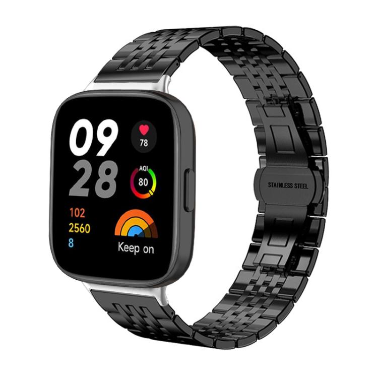 For Redmi Watch 3 20mm xDfind Seven-bead Solid Stainless Steel Watch Band