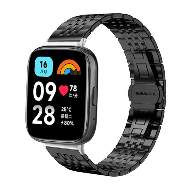 For Redmi Watch 3 Active / Lite 20mm xDfind Seven-bead Solid Stainless Steel Watch Band