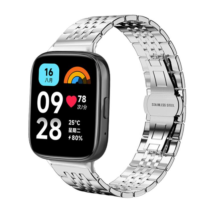 For Redmi Watch 3 Active / Lite 20mm xDfind Seven-bead Solid Stainless Steel Watch Band