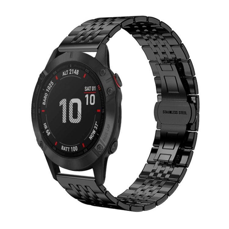 For Garmin Fenix 8/7X/6X/5X 26mm 22mm xDfind Seven-bead Solid Stainless Steel Watch Band
