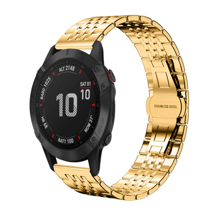 For Garmin Fenix 8/7X/6X/5X 26mm 22mm xDfind Seven-bead Solid Stainless Steel Watch Band