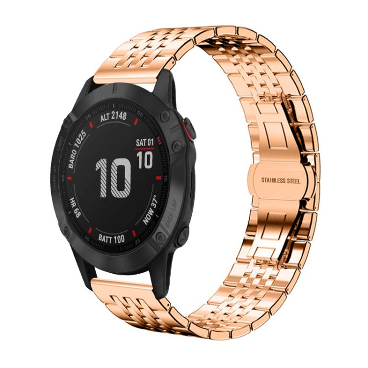 For Garmin Fenix 8/7X/6X/5X 26mm 22mm xDfind Seven-bead Solid Stainless Steel Watch Band