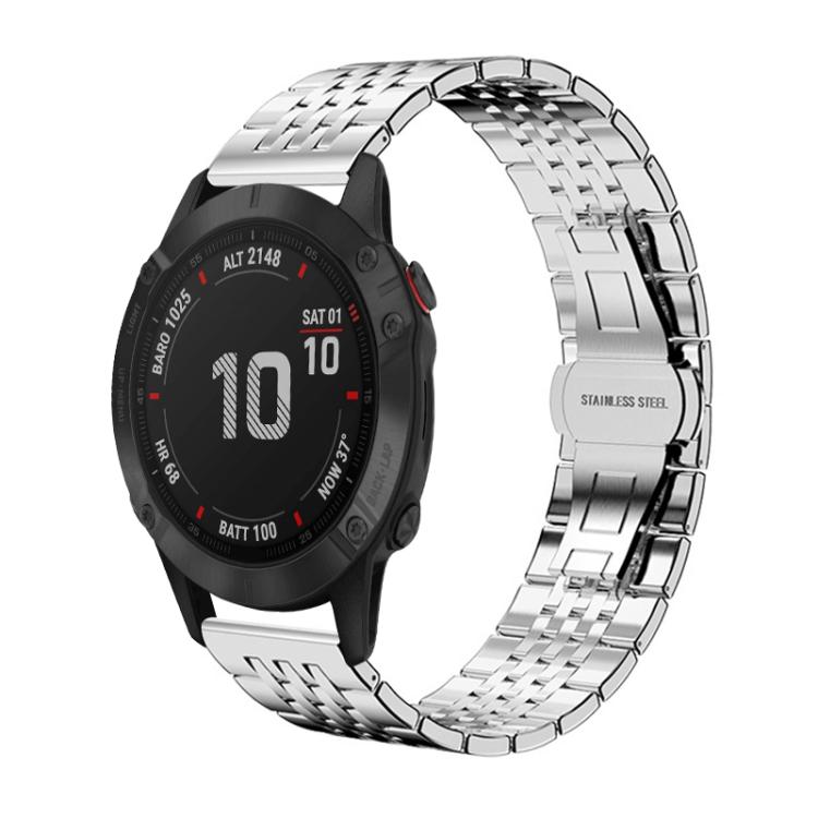 For Garmin Fenix 8/7X/6X/5X 26mm 22mm xDfind Seven-bead Solid Stainless Steel Watch Band