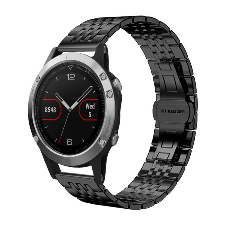 For Garmin Fenix 8/7/6/5 22mm 20mm xDfind Seven-bead Solid Stainless Steel Watch Band