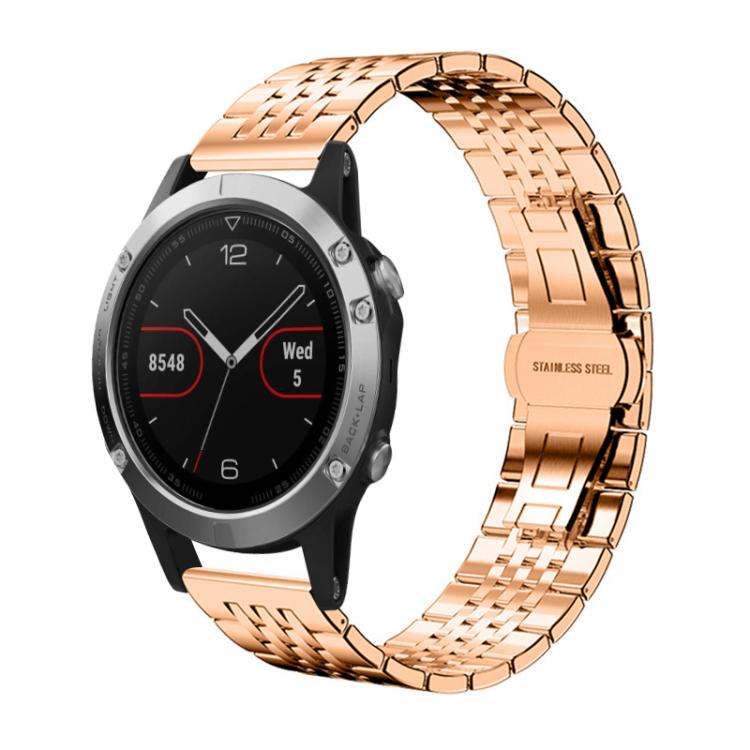 For Garmin Fenix 8/7/6/5 22mm 20mm xDfind Seven-bead Solid Stainless Steel Watch Band