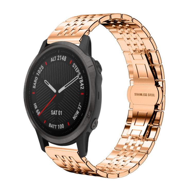 For Garmin Fenix 8/7S/6S/5S 20mm 18mm xDfind Seven-bead Solid Stainless Steel Watch Band