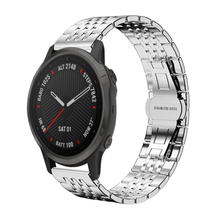 For Garmin Fenix 8/7S/6S/5S 20mm 18mm xDfind Seven-bead Solid Stainless Steel Watch Band