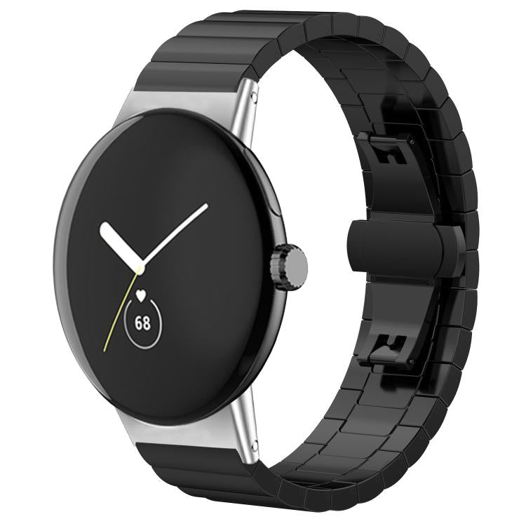 For Google Pixel Watch 4 / 3 / 2 / 1 41mm xDfind One-bead Bamboo Solid Stainless Steel Watch Band