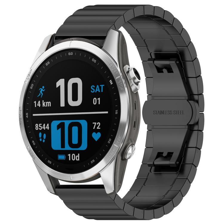 For Garmin Fenix 8/7S/6S/5S 20mm 18mm xDfind One-bead Bamboo Solid Stainless Steel Watch Band