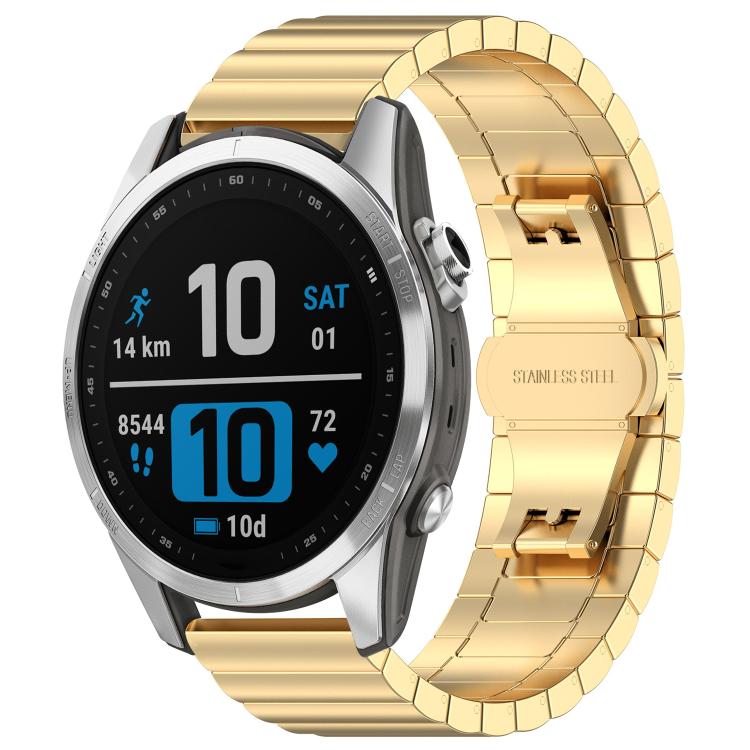 For Garmin Fenix 8/7S/6S/5S 20mm 18mm xDfind One-bead Bamboo Solid Stainless Steel Watch Band